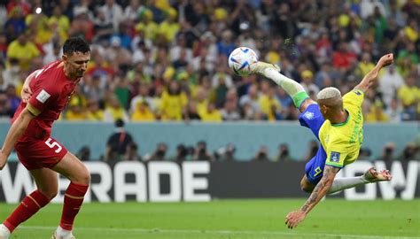 Football World Cup Richarlison Second Half Stunner Sees Brazil Beat