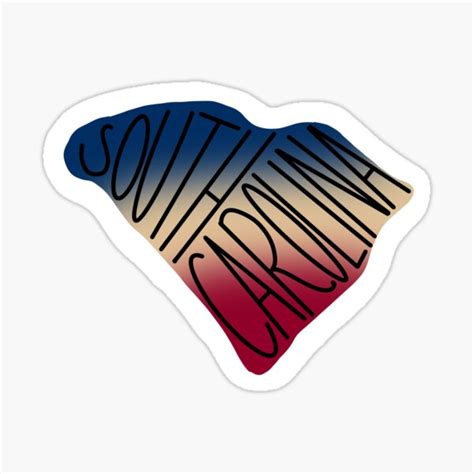 "South Carolina State Colors Outline" Sticker for Sale by ...