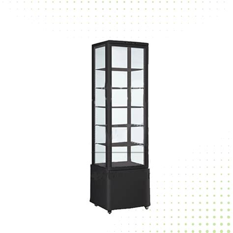 Standing Glass Display Refrigerator 5 Grids 280lt From Piokit Black