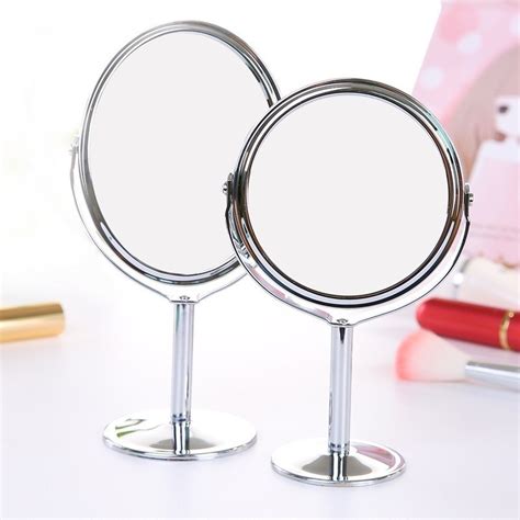 Jual Kaca Cermin Makeup Meja Standing Mirror Cermin 2 Sisi Kaca Rias Make Up Putar Cermin Meja