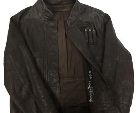 Star Wars The Force Awakens Han Solo Autographed Jacket Being Auctioned Off