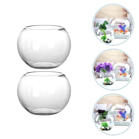 Clear Glass Fish Bowl Terrarium Vase For Flowers And Events Ebay