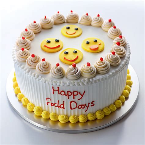 Happy Friends Day Cake Isolated Recraft