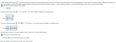 Solved Sex² Certain Indefinite Integrals Such As Ex Dx