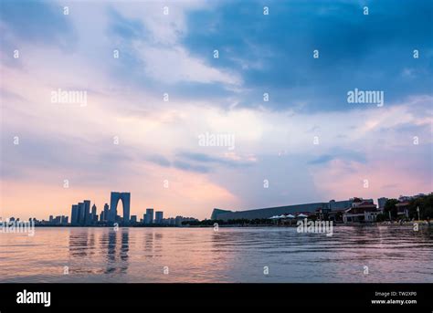 Jinji Lake Scenic Area Suzhou Stock Photo Alamy