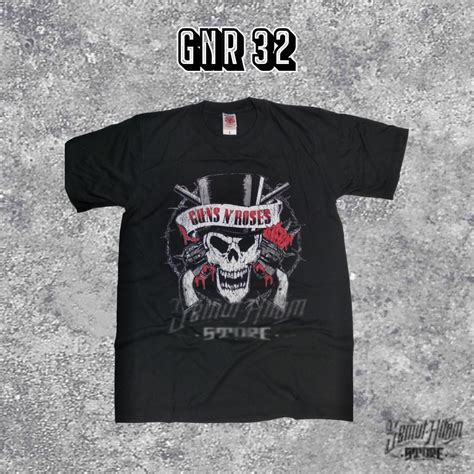 Jual Kaos Gnr Guns N Roses Tengkorak Builtup Band Musik Rock Prapatan