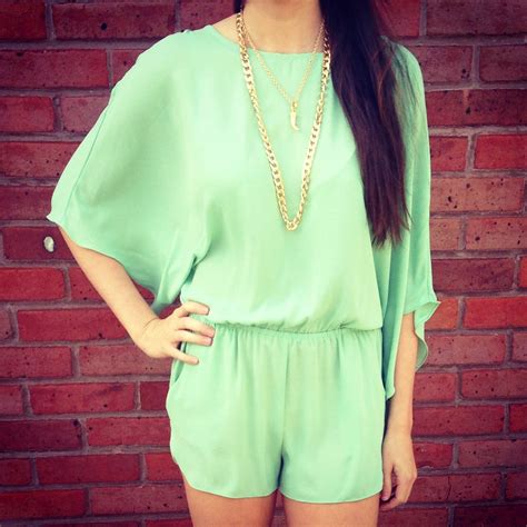 Mint Green Romper Green Rompers Rompers Fashion