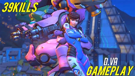 Overwatch Dva Gameplay Kills One Round Youtube