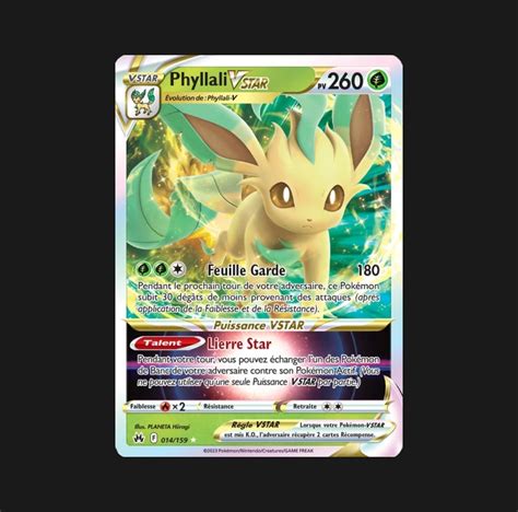 Phyllali VSTAR 014 159 Zénith Suprême eb12 5 Carte Pokémon