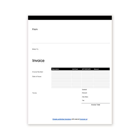 Free Invoice Templates