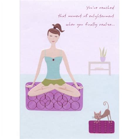 Designer Greetings Moment Of Enlightenment Woman Doing Yoga Birthday