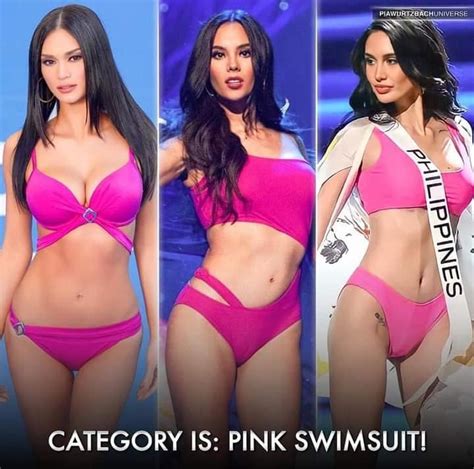 Pia Wurtzbach Catriona Gray And Celeste Cortesi Pinkbikini 👙 R Celebsph