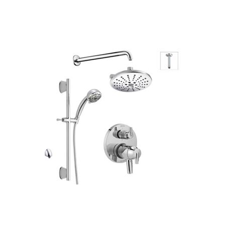 Delta 17 Series Shower System With Integrated Diverter Valve Chrome Df Kit14 Ws Réno Dépôt