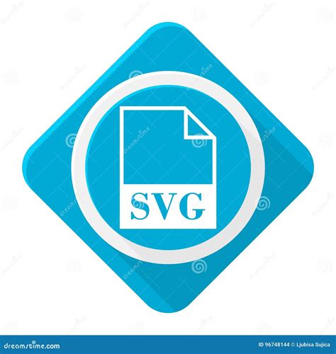 Blue Icon Svg File With Long Shadow Stock Vector Illustration Of