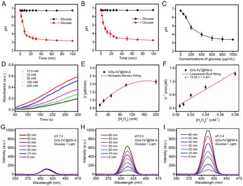 The PH Value Changes Of GOx Fe 0 EM A A And Free GOx B Solution In