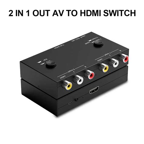 2 Port Av To Hdmi Converter Rca Cvbs L R Video To Hdmi Compatible