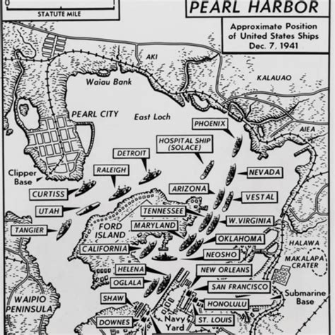 Pearl Harbor Battleship Row Map