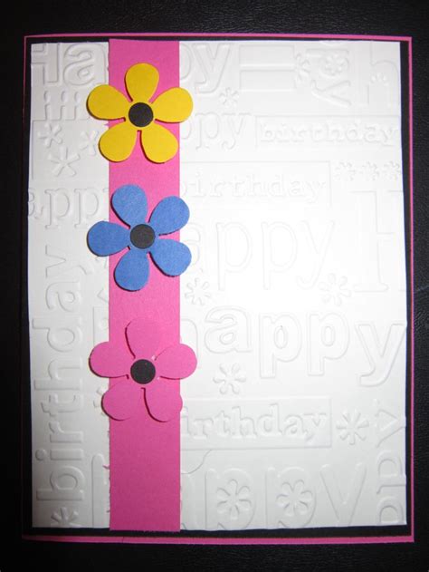 Simple Birthday Card Cuttlebug Happy Birthday Embossing Folder