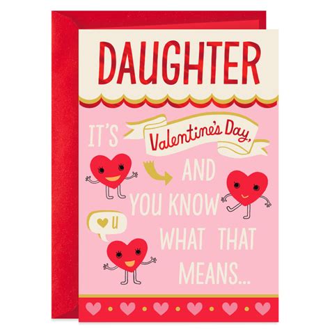 Happy Hearts Valentines Day Card For Daughter Hallmark Greeting