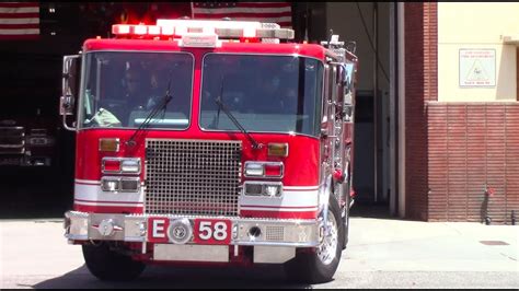 LAFD Engine 58 Rescue 58 Responding YouTube