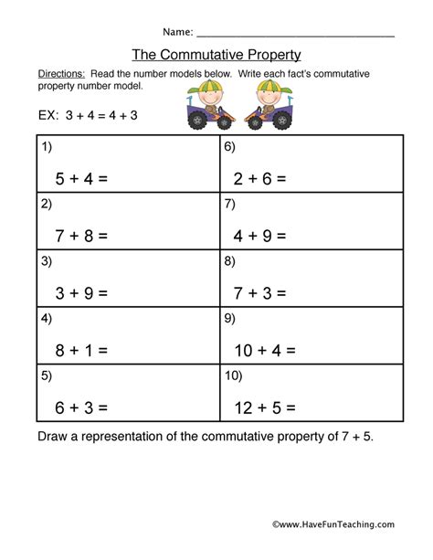 Properties Of Addition Worksheets