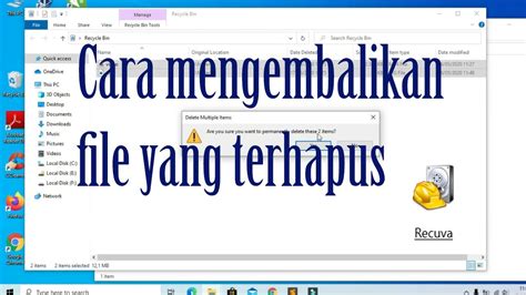 Cara Mengembalikan File Yang Terhapus Di Pc Laptop Youtube