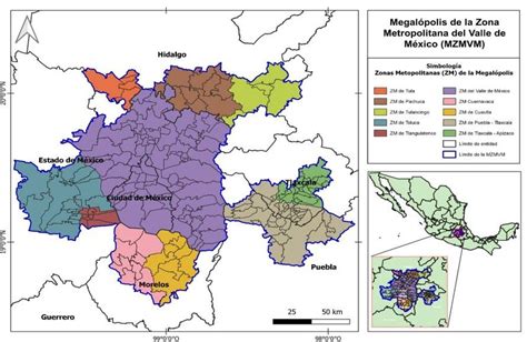 Fig N° 2 Ubicación De La Megalópolis De La Zona Metropolitana Del