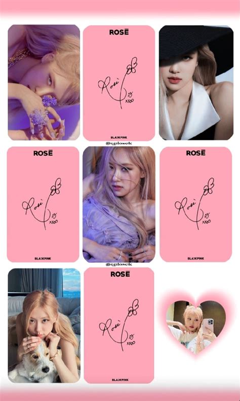 Rosé Coachella Lomo Card Blank Pink Kpop Drawings Kpop Posters