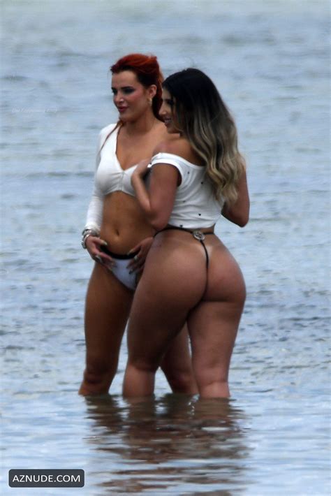 Bella Thorne Sexy Poses In A White Bikini During Photoshoot On The Beach In Miami Aznude