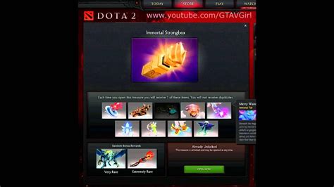 Dota 2 Immortal Strongbox Preview Youtube