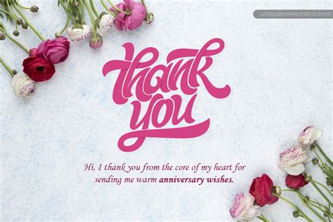 Thank You Messages For Anniversary Wishes Wishesmsg 40 Off