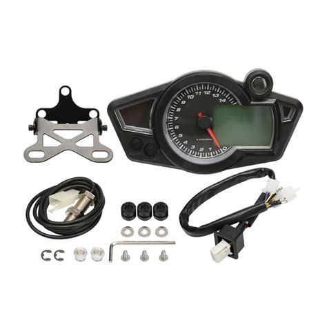 DC 12V Motorrad LCD Digital Tachometer Kilometerzähler Odometer mit