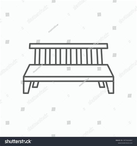 Bench Icon Park Bench Vector Illustration Stock Vector Royalty Free 2073636467 Shutterstock