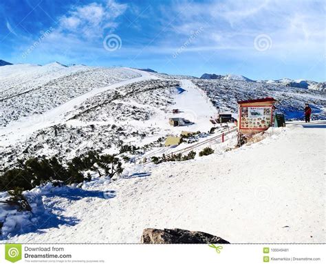 Winter Mountains Slopes In Alpine Ski Resort Borovets Bulgaria