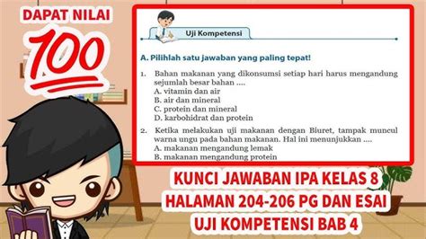 Soal Kunci Jawaban Ipa Kelas Smp Halaman Uji Kompetensi