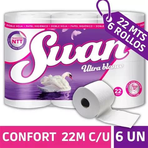 Papel Higiénico Swan Doble Hoja 22mt 6 Rollos Confort Oferta Cuotas