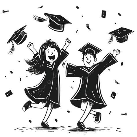 Happy Graduation Line Art Education Graduation University Png