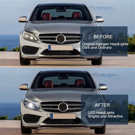 Vland Led Projector Headlights For Mercedes Benz W C Class