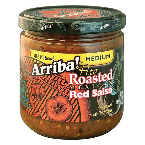 Arriba Fire Roasted Red Salsa Medium Case Of 6 16 Oz