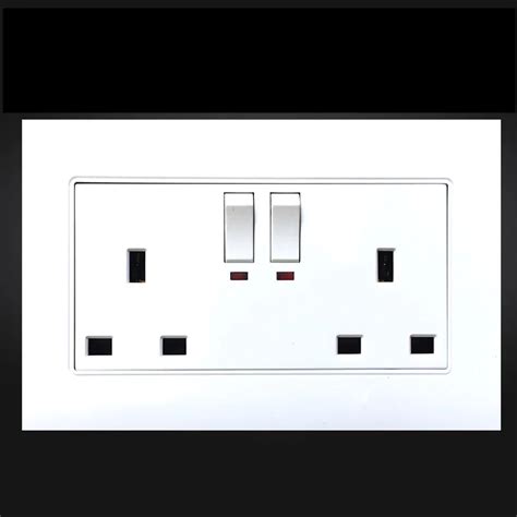 Wall Power Dual Uk Socket Plug Grounded 13a British Standard