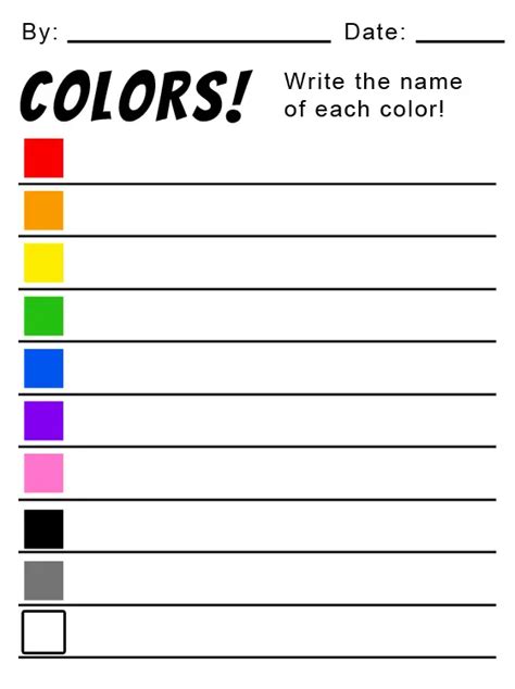 color names pictures worksheet have fun teaching - trace the color ...