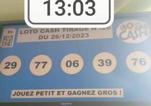 Résultats du loto Cash tirage 26 LOTTO ou LOTO TOGO DIAMANT BENZ