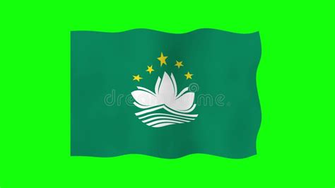 Macao Waving Flag Background Animation Looping Seamless D Animation