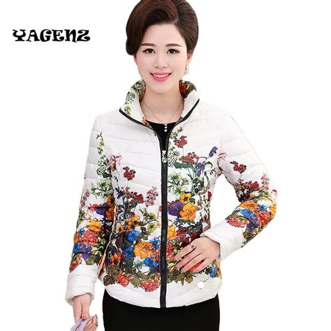 Womens Winter Jackets Coats Vintage Floral Print Coats Womens