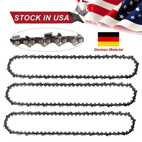 3 Pack 16 Chainsaw Chain And Pole Saw Chain 050 Gauge 38 Lp Pitch