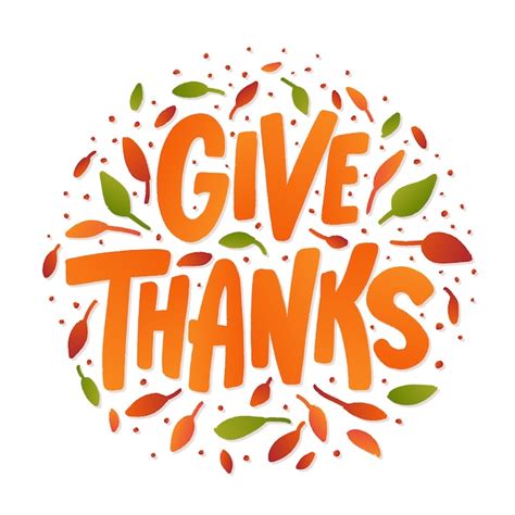 Premium Vector Give Thanks Thanksgiving Hand Lettering