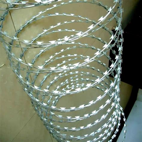 Mild Steel Galvanized Iron Concertina Coil Wire Diameter 12 Mm Single Razor At Rs 108 Kg In