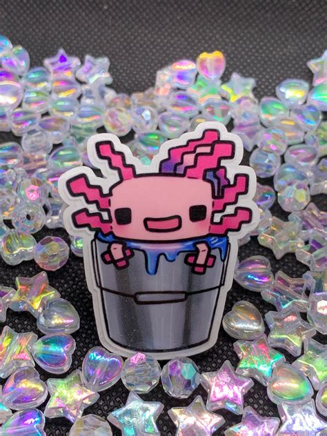 Sticker Minecraft Axolotl In A Bucket Studio Memo S Ko Fi Shop Ko