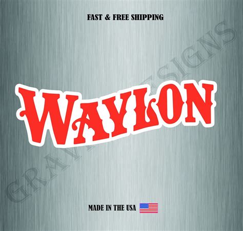 Waylon Jennings Country Music Logo Garage Vinyl Decal Sticker Etsy