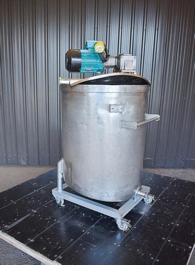 Used Used Gallon Tank Stainless Steel With Turbine Mixer For Sale